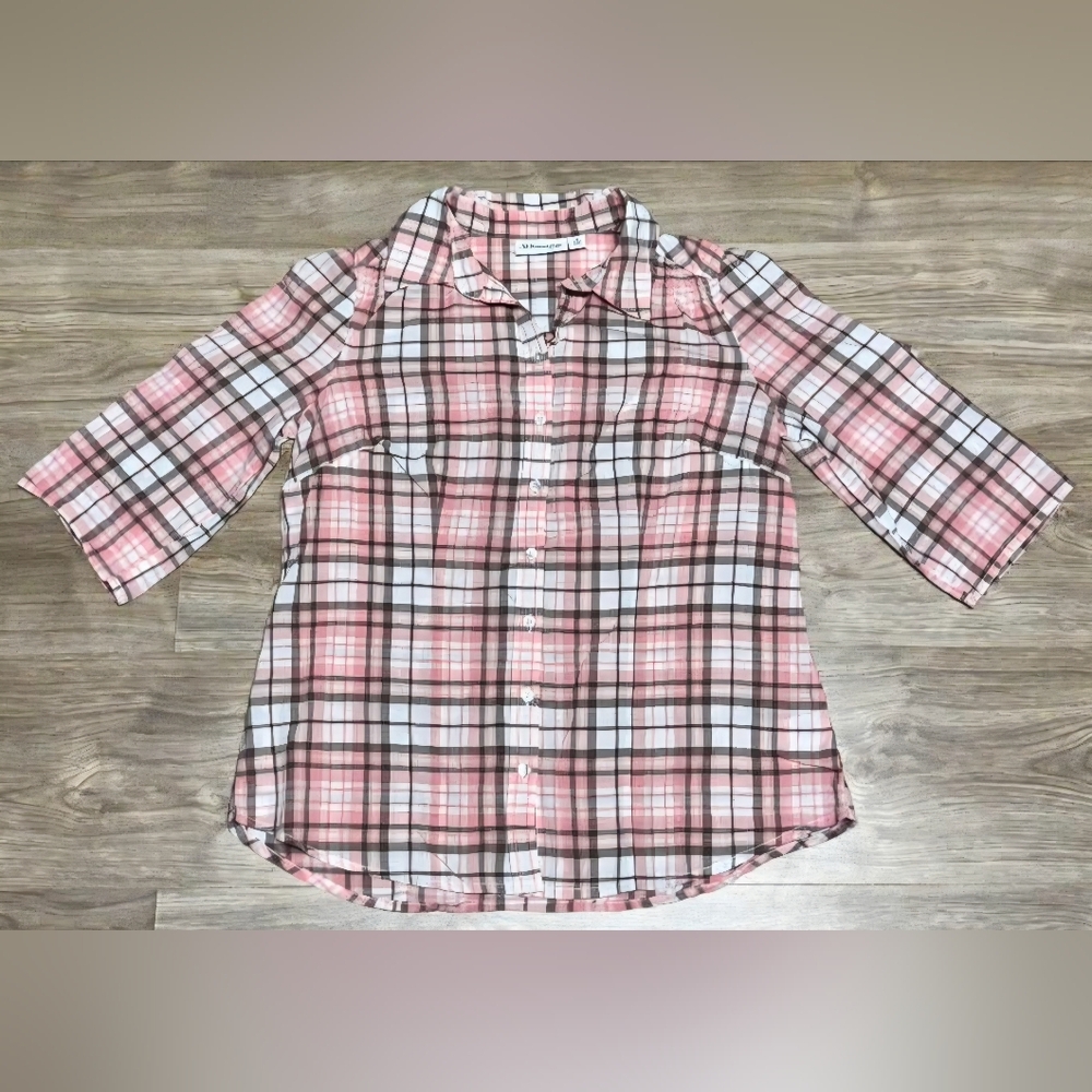 Women's St. John's Button Up Flannel Shirt